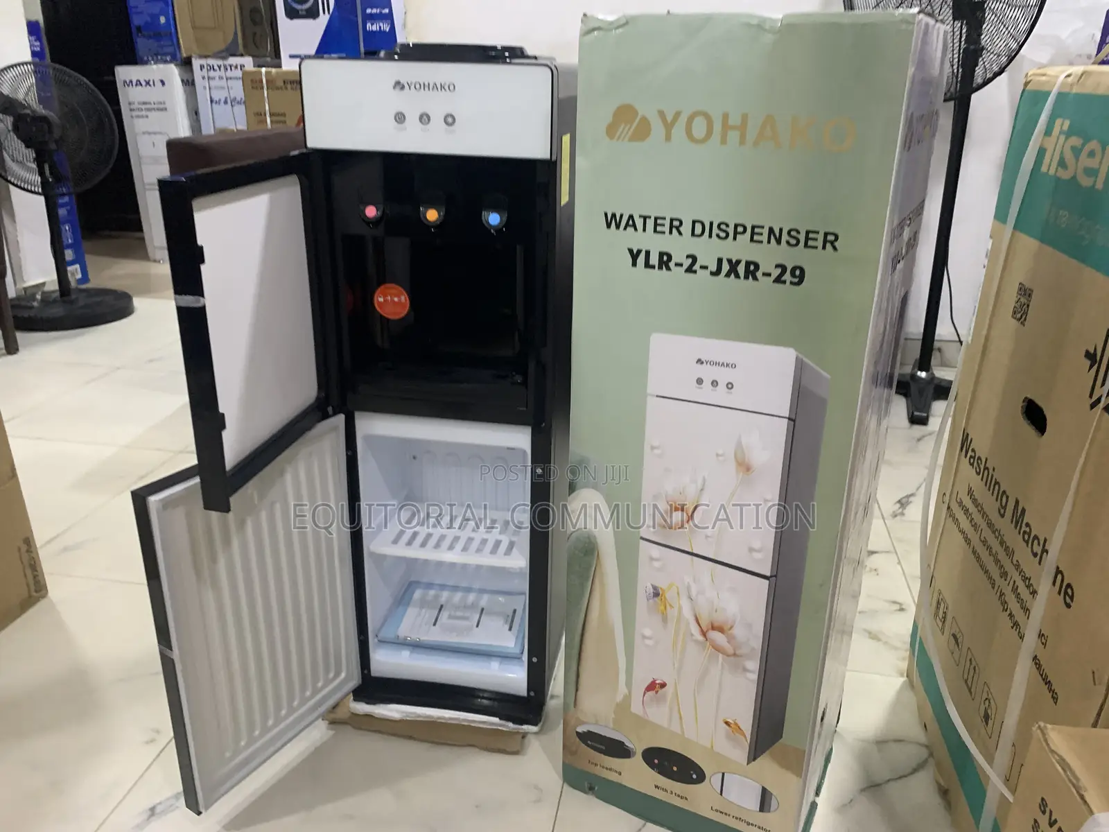 Yohako Ylr-2jxr-29 Three-Tap Water Dispenser With Integrated Refrigera