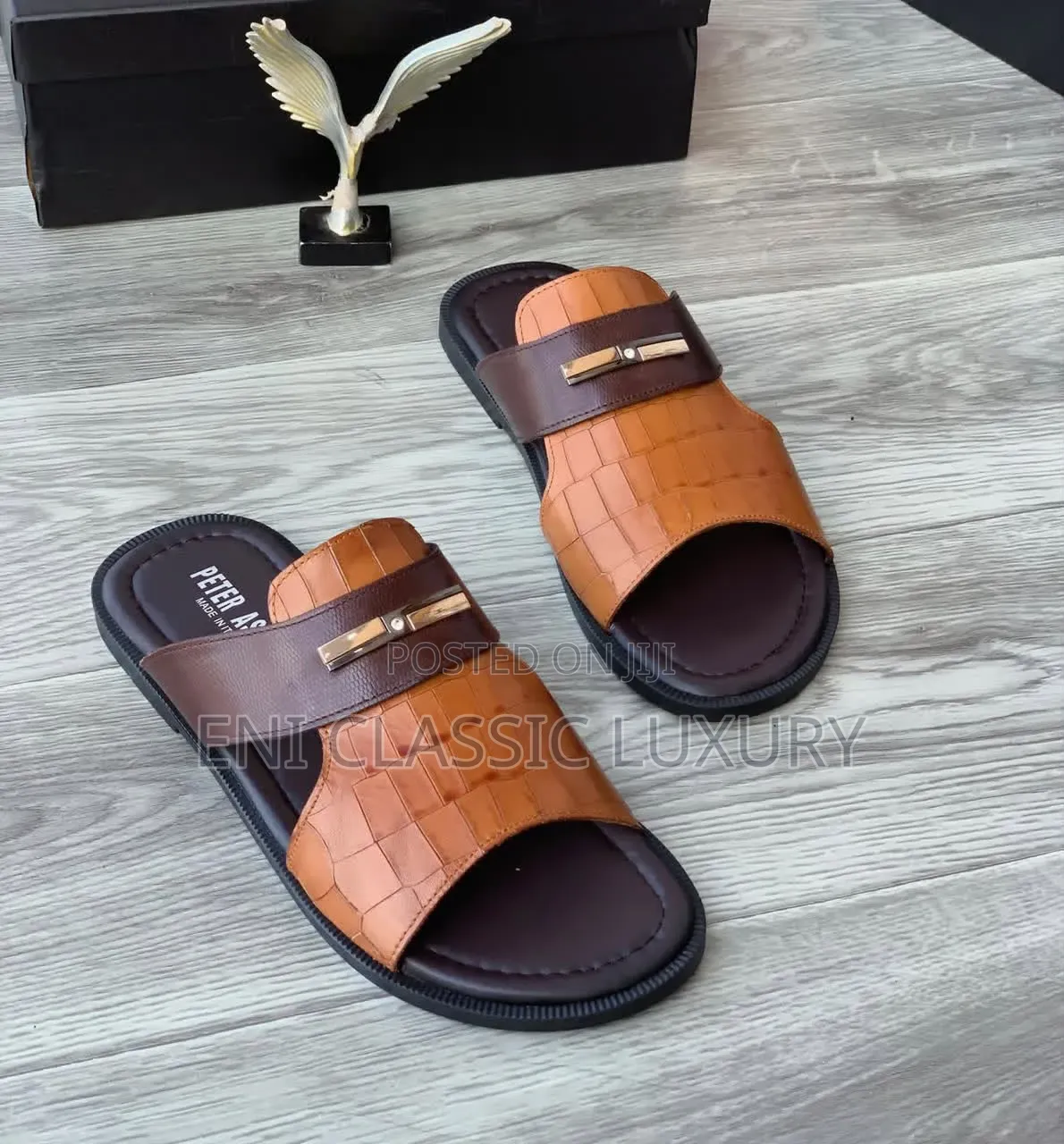 Top Notch Luxury Men's Slippers Rossi Best Quality Well Banded Package