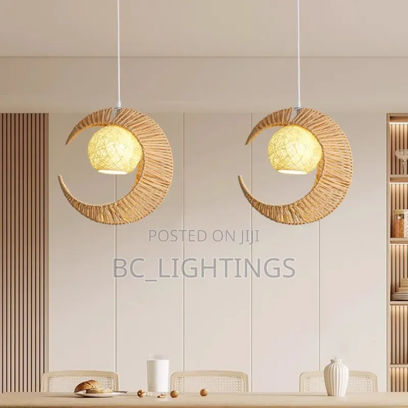 Modern Woven Rattan Shade Pendant Light for Diningroom Hallway
