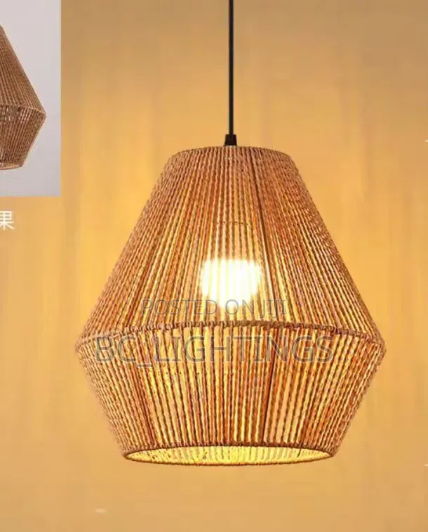 Modern Woven Rattan Shade Pendant Light for Diningroom Hallway
