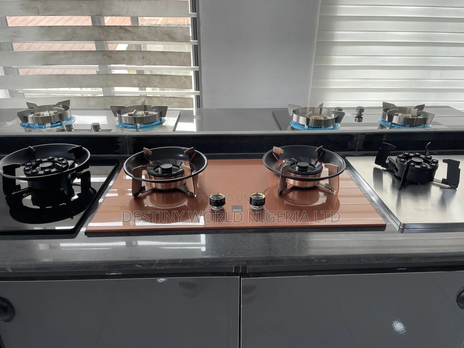 (2)-Burner Gas Cooker Features a Tempered Glass Surface