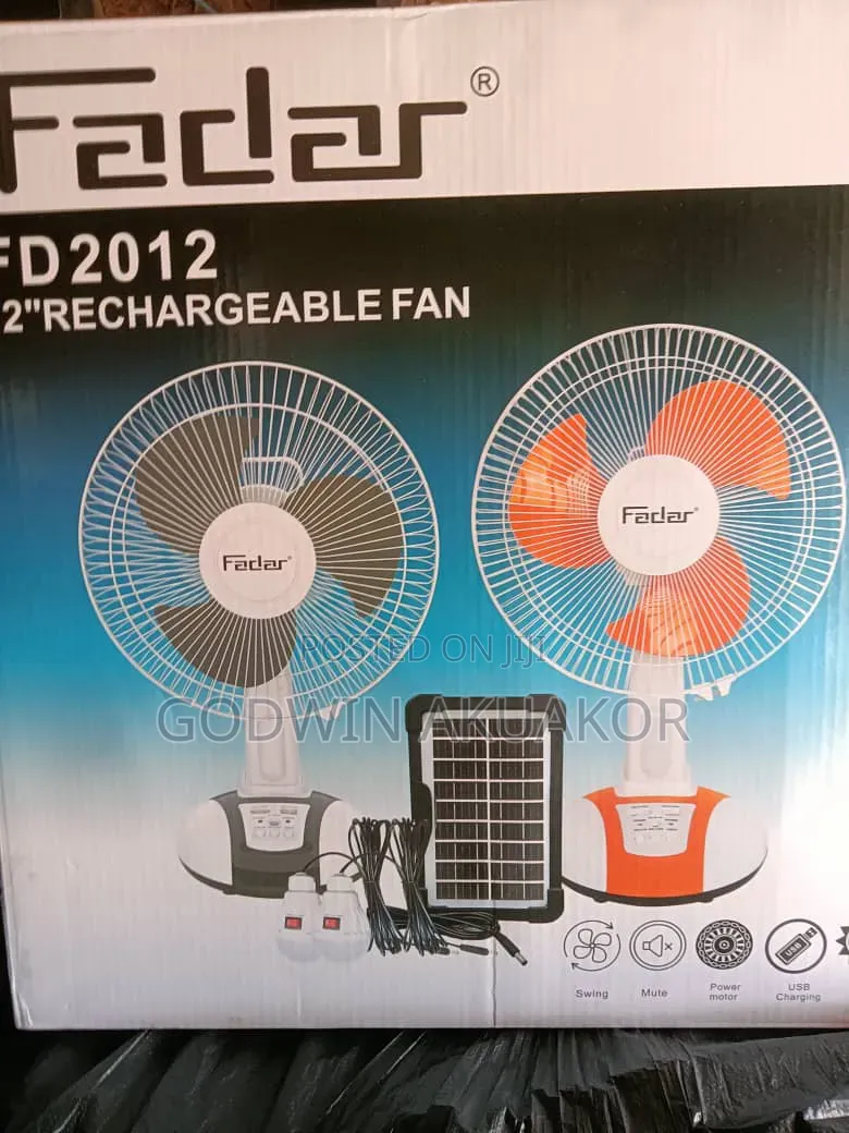 Rechargeable Solar Fan