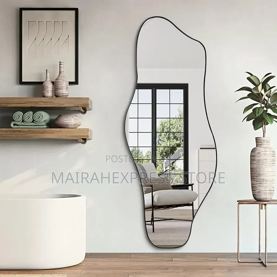 Ornament Modernirregular Wall Asymmetrical Tempered Glass Mirror T361
