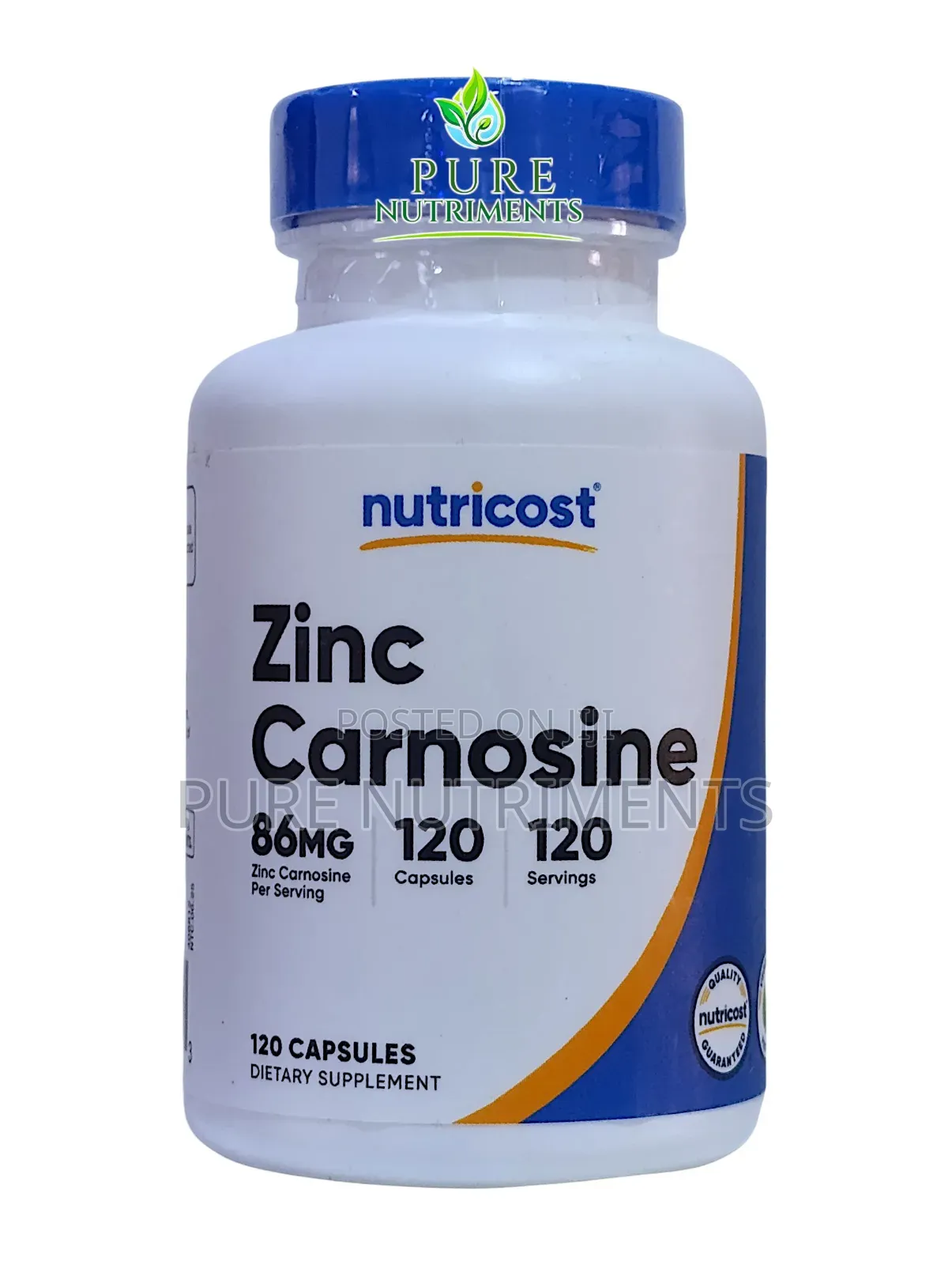 Nutricost Zinc Carnosine 86mg 120 Caps_ Stomach Ulcers Acid Reflux
