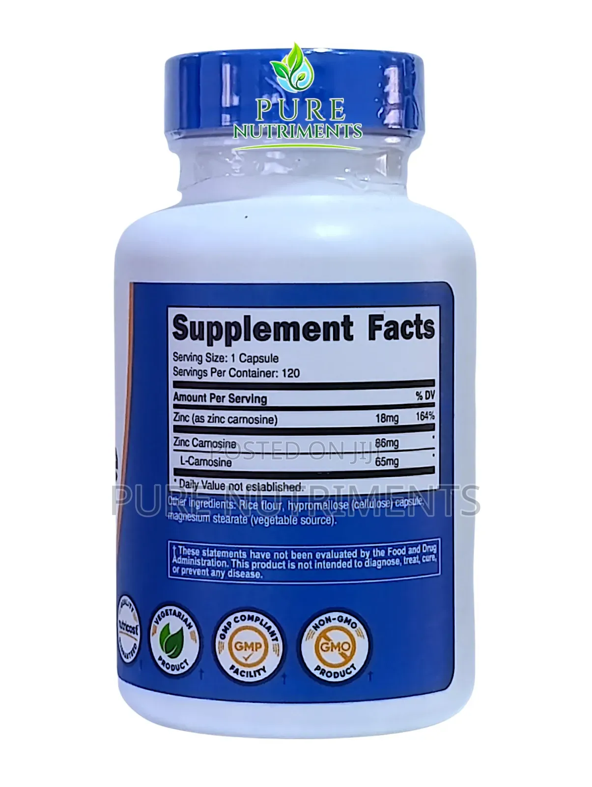 Nutricost Zinc Carnosine 86mg 120 Caps_ Stomach Ulcers Acid Reflux