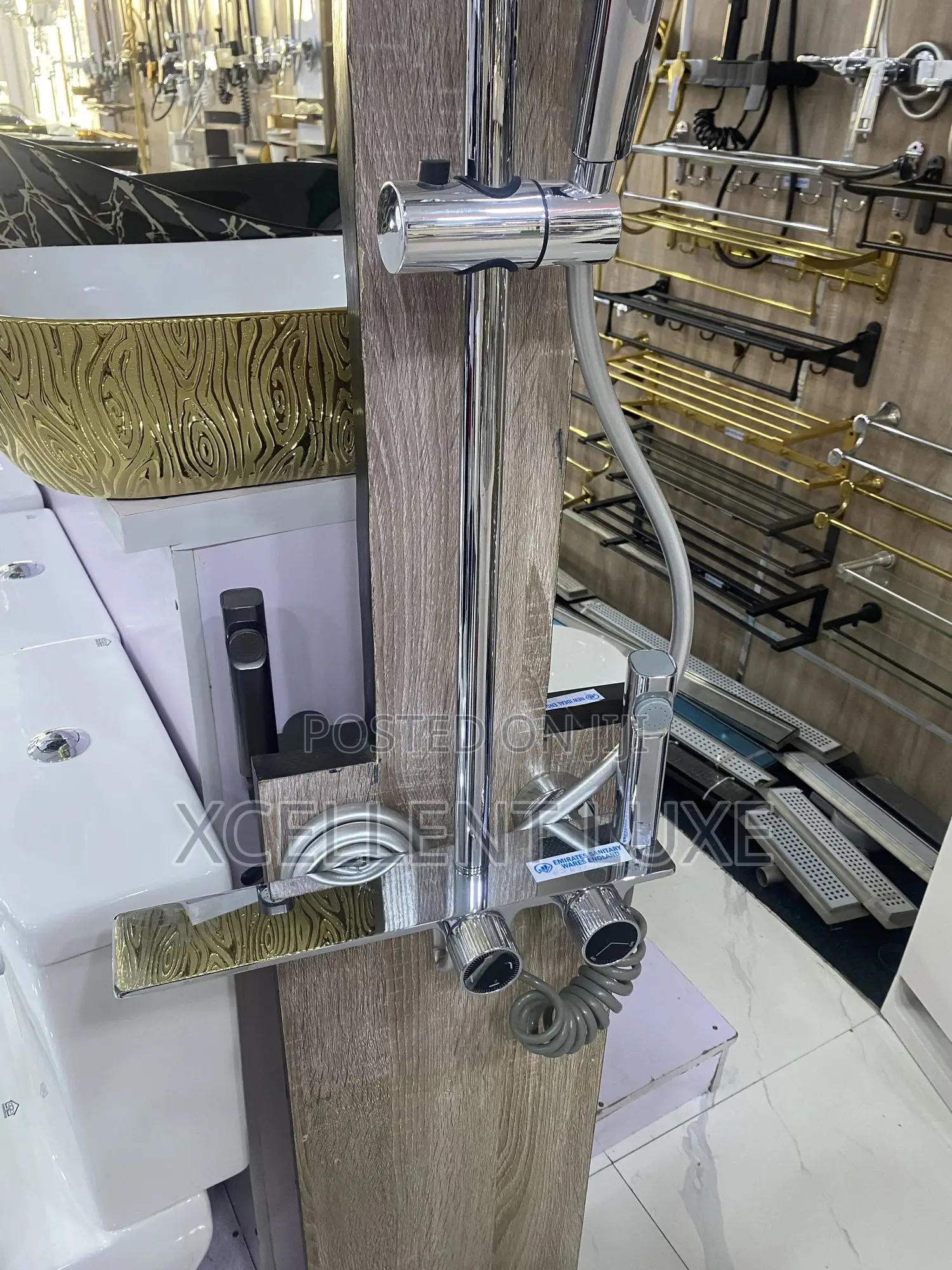 Shower Mixer Set With Bum Bum Wash Big Shower Head
