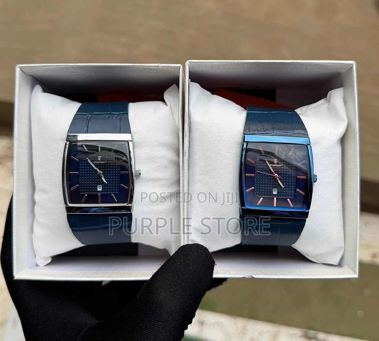 Poedagar Luxury Square Dial Leather Watches