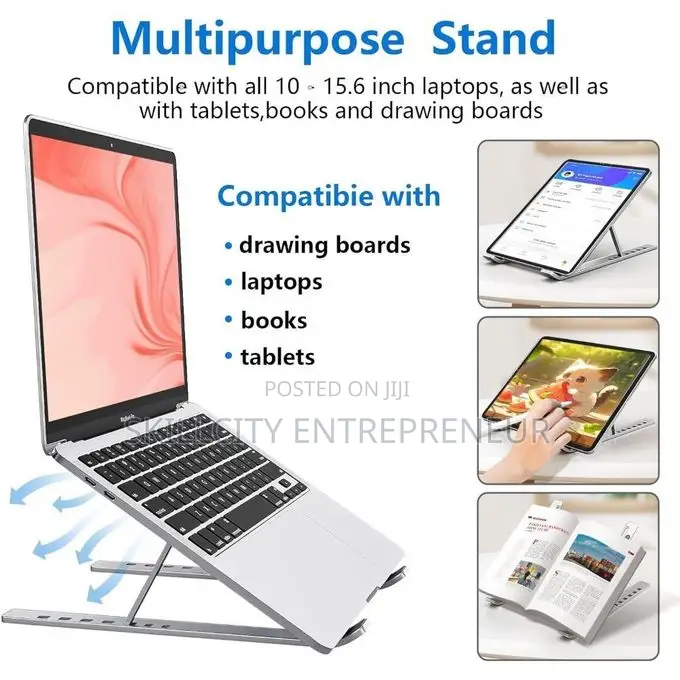 Adjustable Plastic Laptop Stand