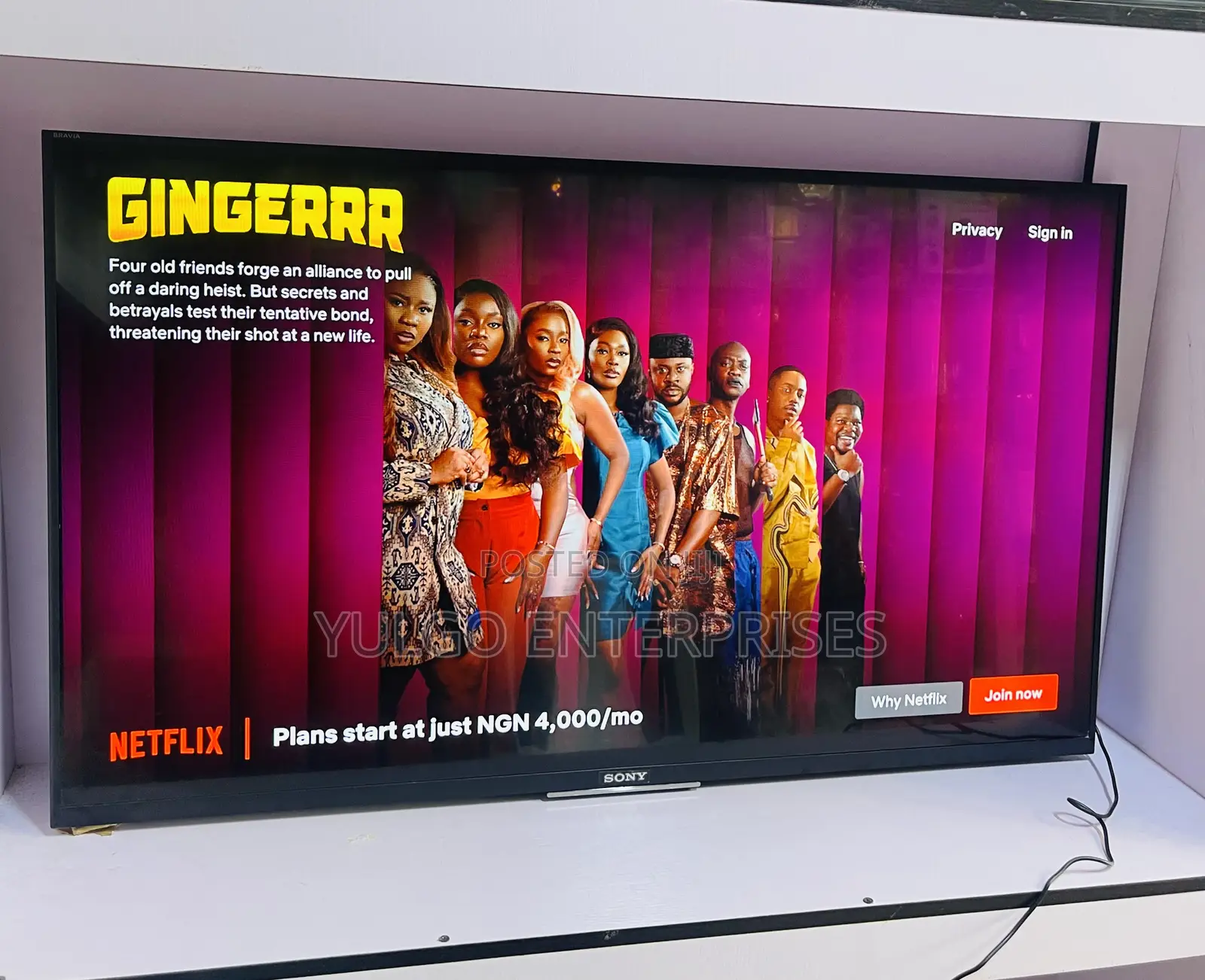 Sony 43”Smart Tv With Netflix,Youtube,Prime Video,Cast, Remote Control