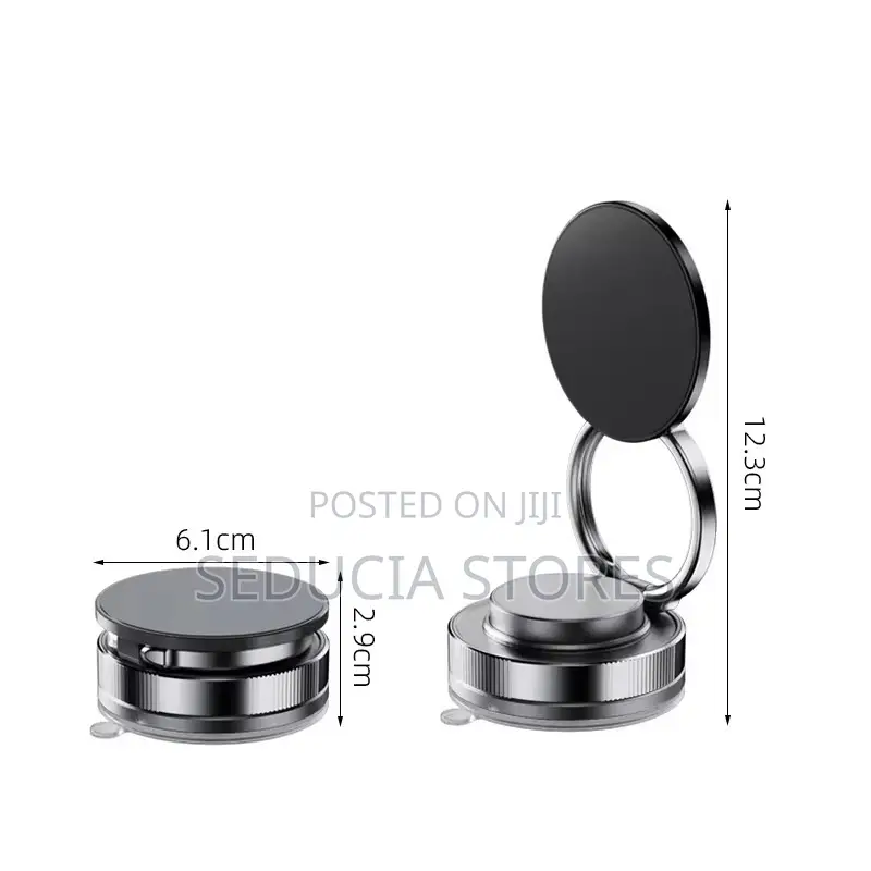 Magnetic 360° Vacuum Suction Phone Holder for Cars and Destop