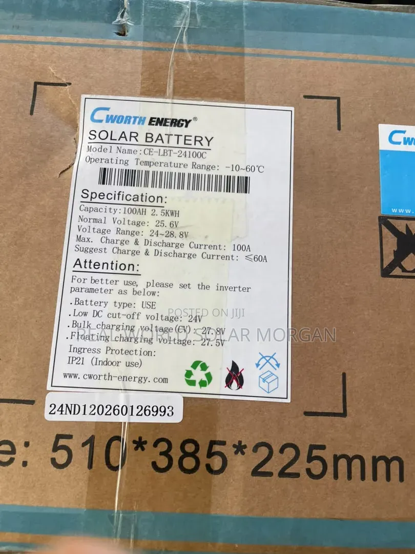 2.5kwh Cworth Lithium Battery (25.6v 100ah) — Compact Powerhouse