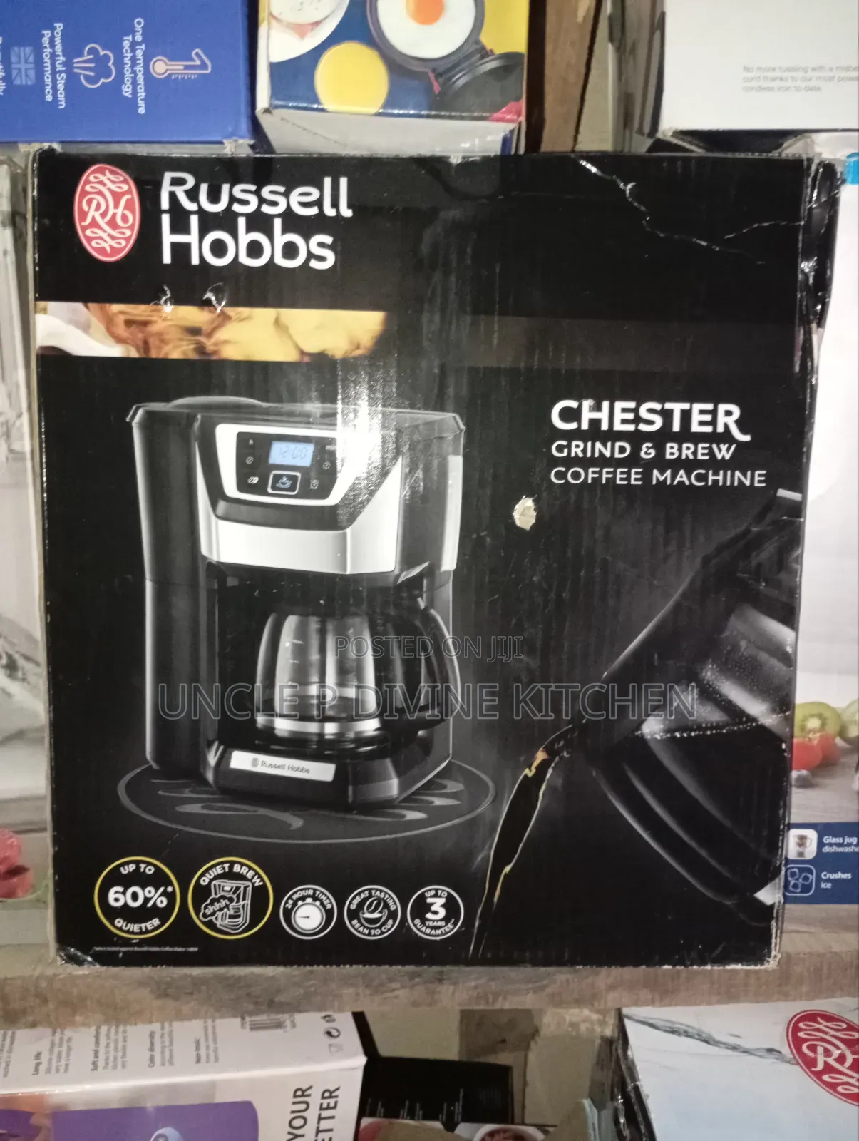 Russell Hubbs Digital Chester Grind and Brews Coffee Machine,
