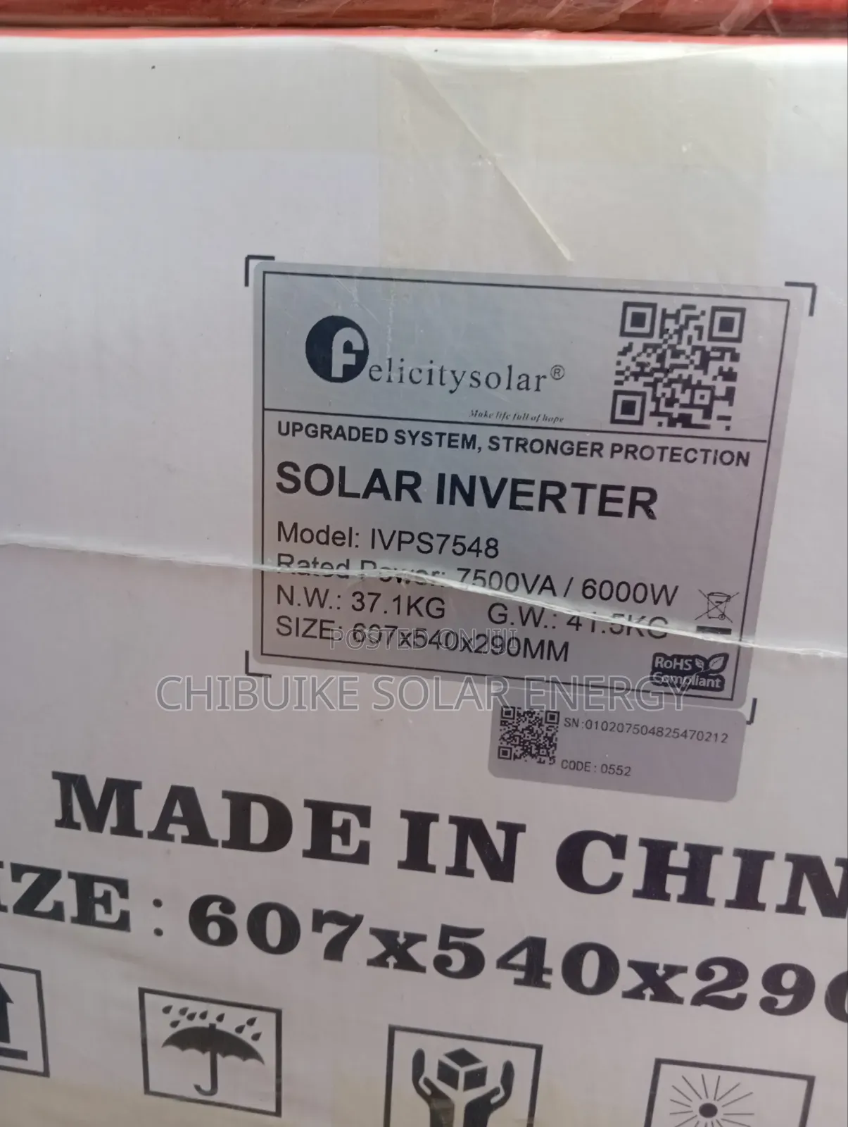 Felicity Solar Inverter Ivps7.5kva/48v
