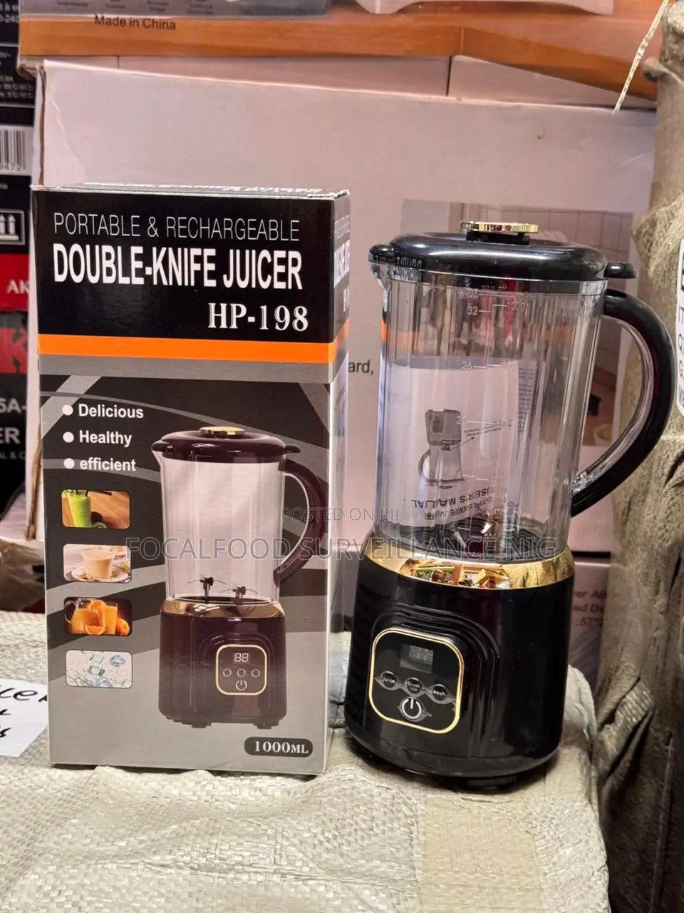 Portable Rechargeable Double-Knofe Juicer