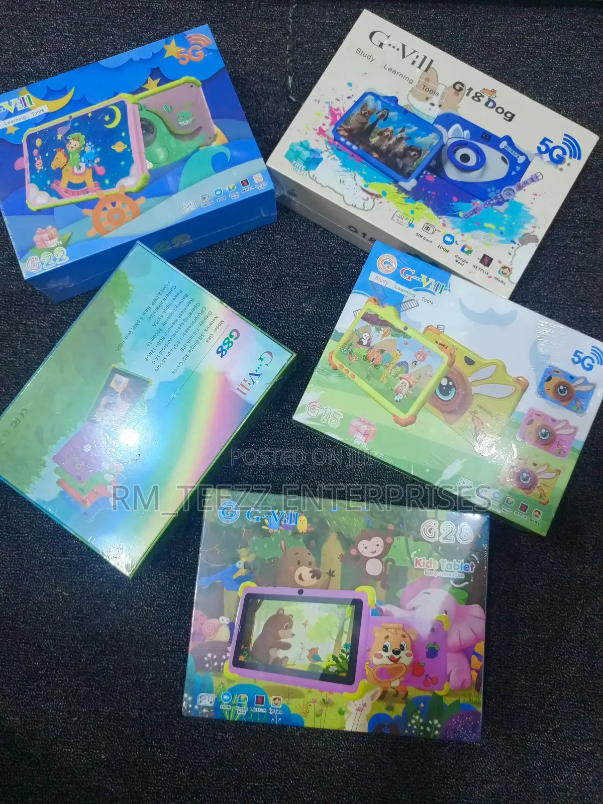 G-Vill Kids Learning Tablets Supports 5g Sim 7" Screen 6gb + 128gb