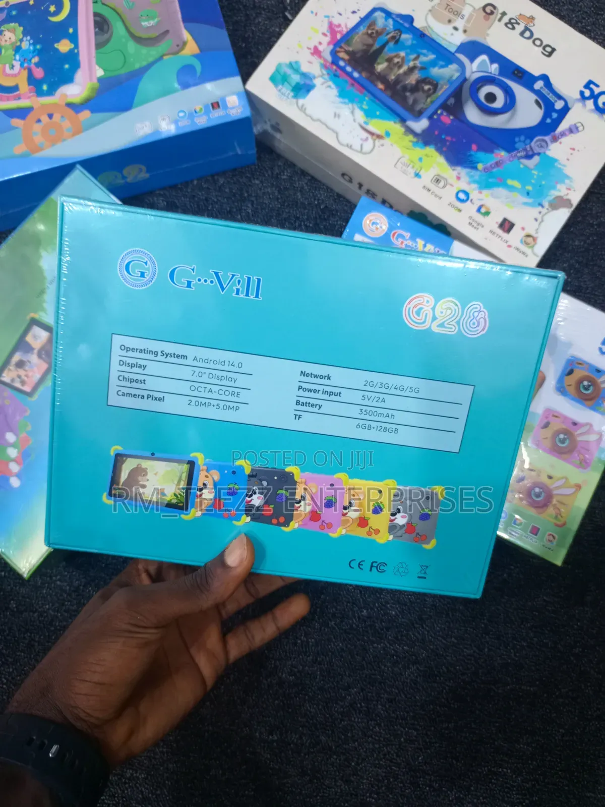 G-Vill Kids Learning Tablets Supports 5g Sim 7" Screen 6gb + 128gb