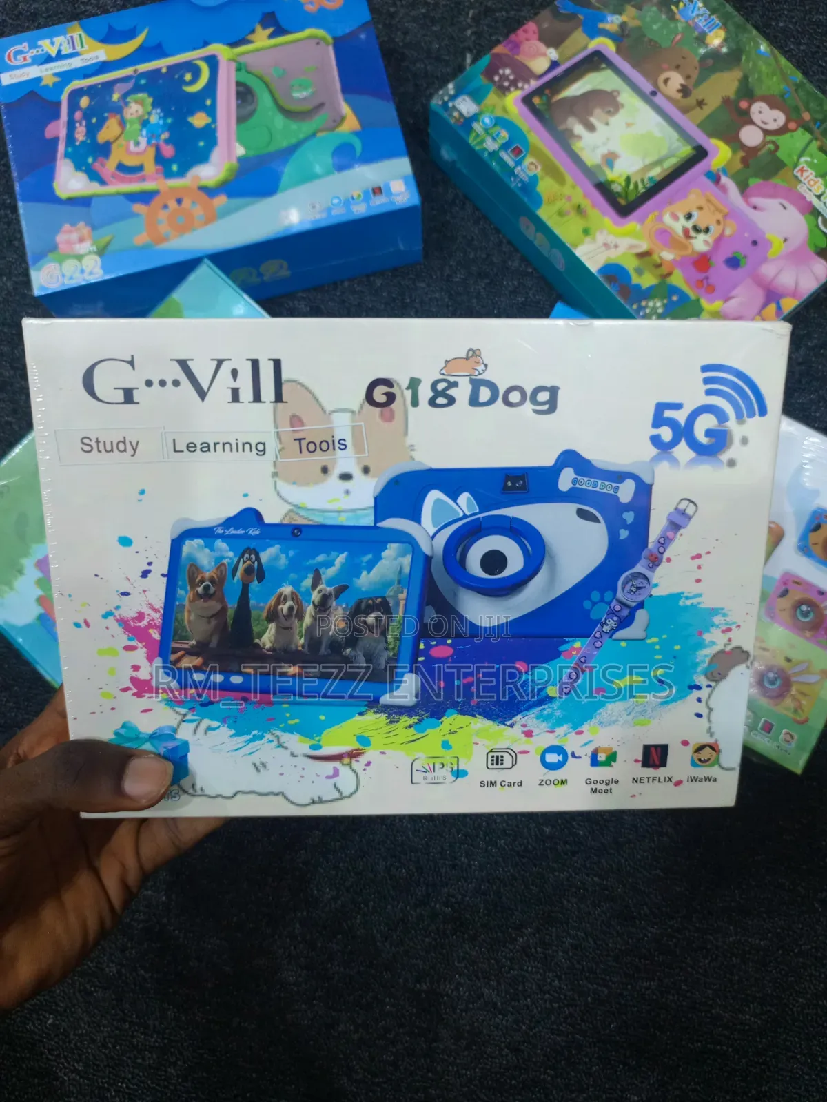 G-Vill Kids Learning Tablets Supports 5g Sim 7" Screen 6gb + 128gb