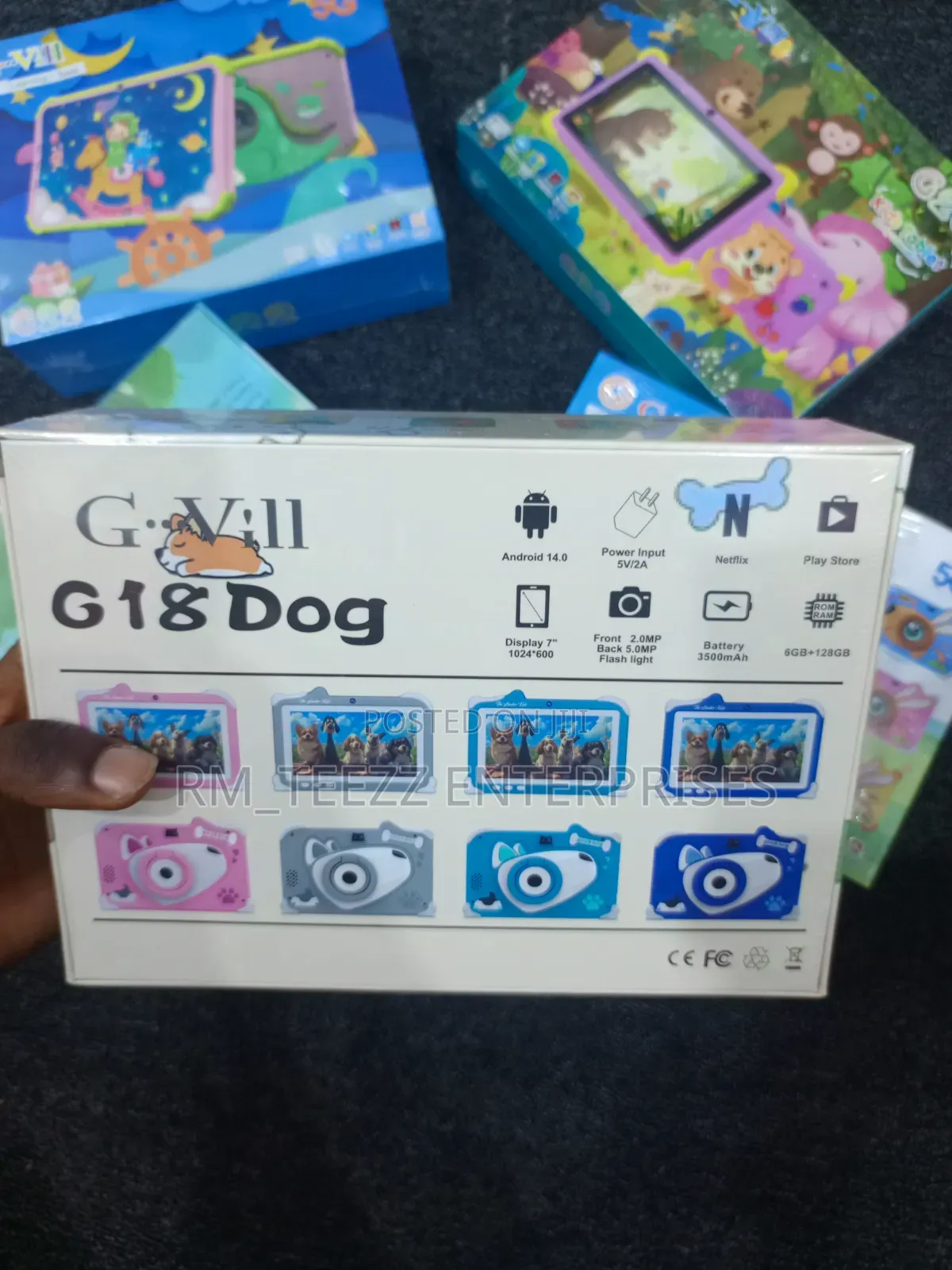 G-Vill Kids Learning Tablets Supports 5g Sim 7" Screen 6gb + 128gb