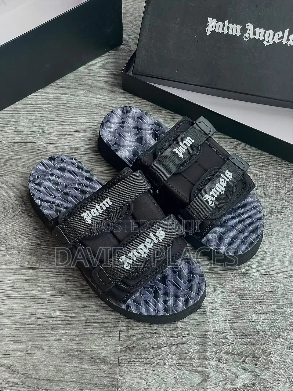 Quality Original Palm Angels Unisex Slide Black