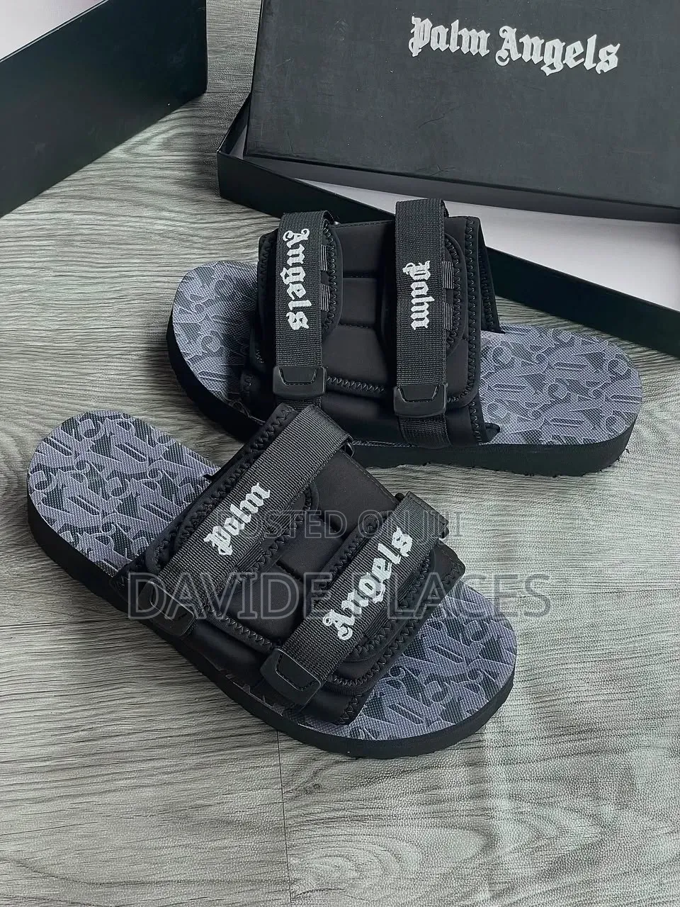 Quality Original Palm Angels Unisex Slide Black