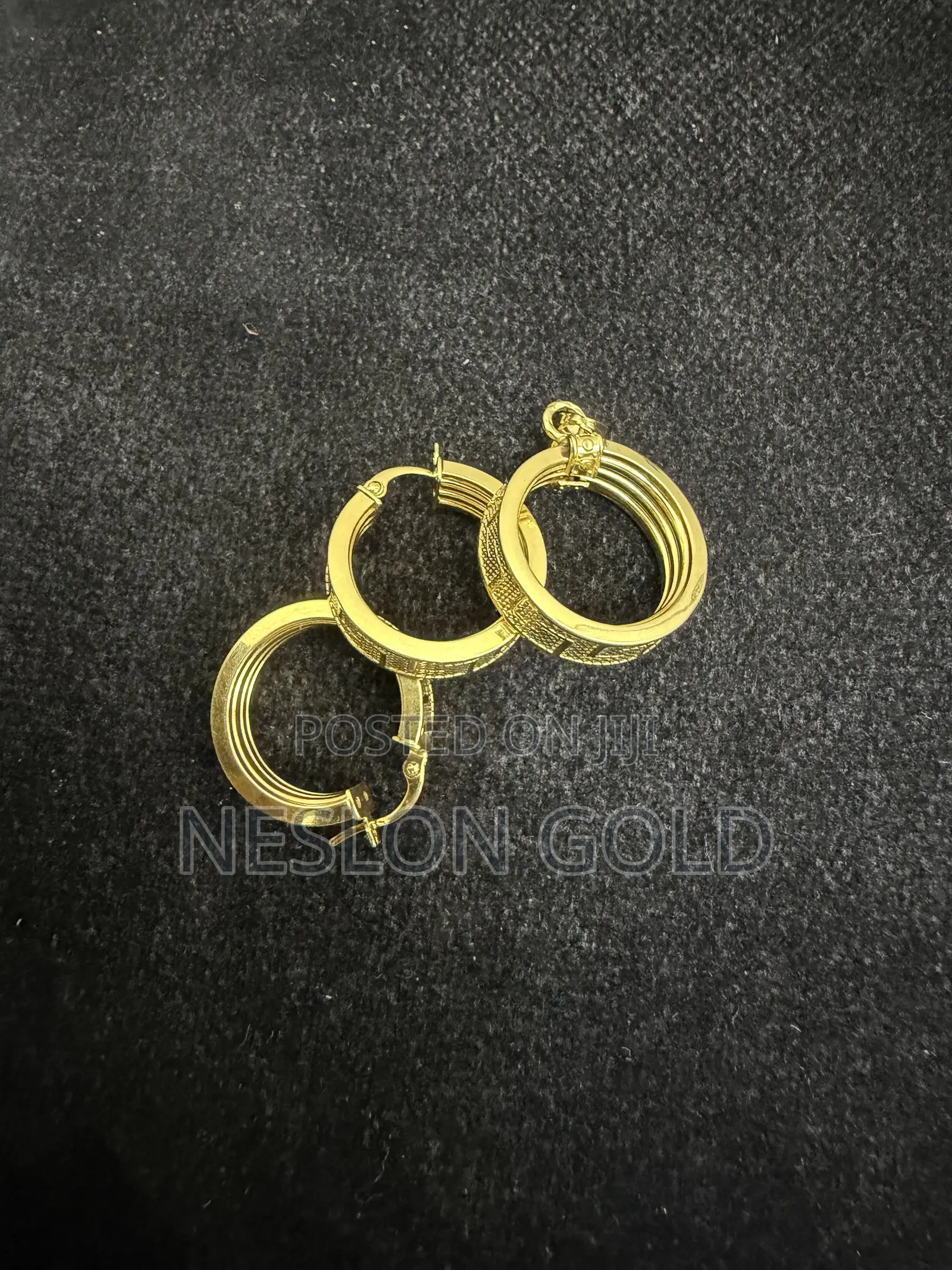 Italy 750 Pure 18karat Solid Gold Earring Set