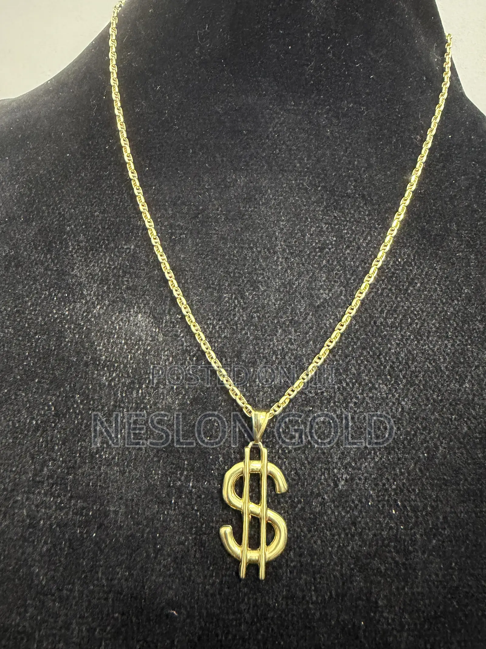 Italy 750 Tested 18karat Gold Necklace Links With Dolla