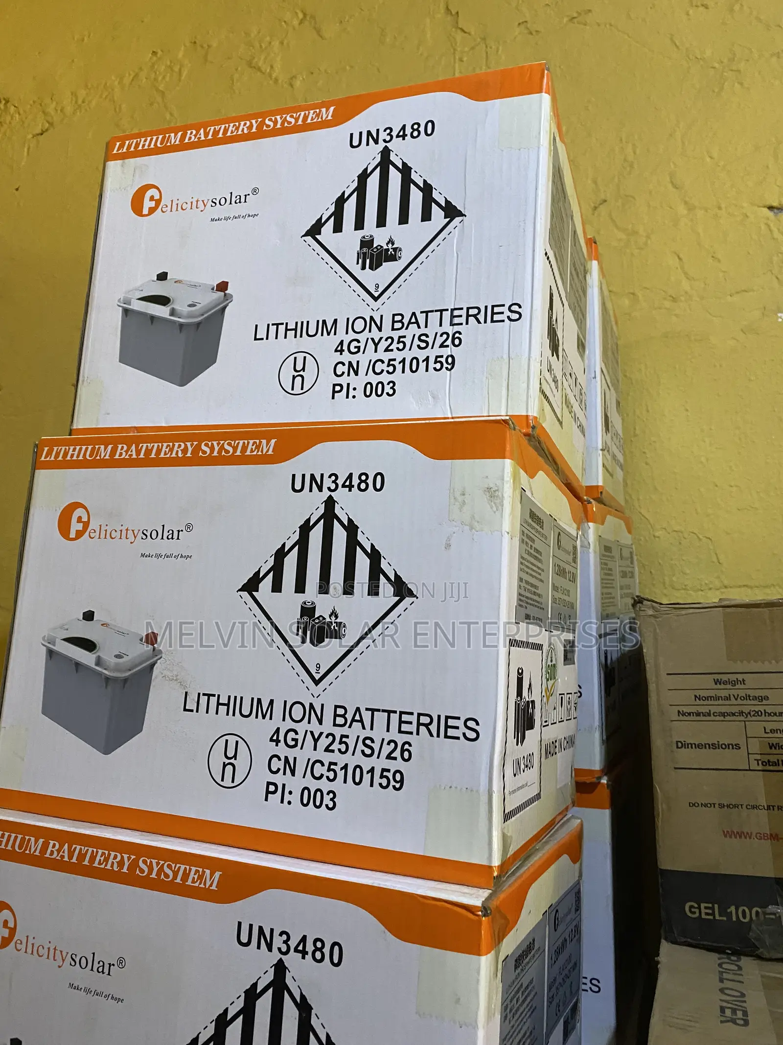 1.28kwh 12.8v Felicity Solar Lithium Ion Phosphate Batteries Available