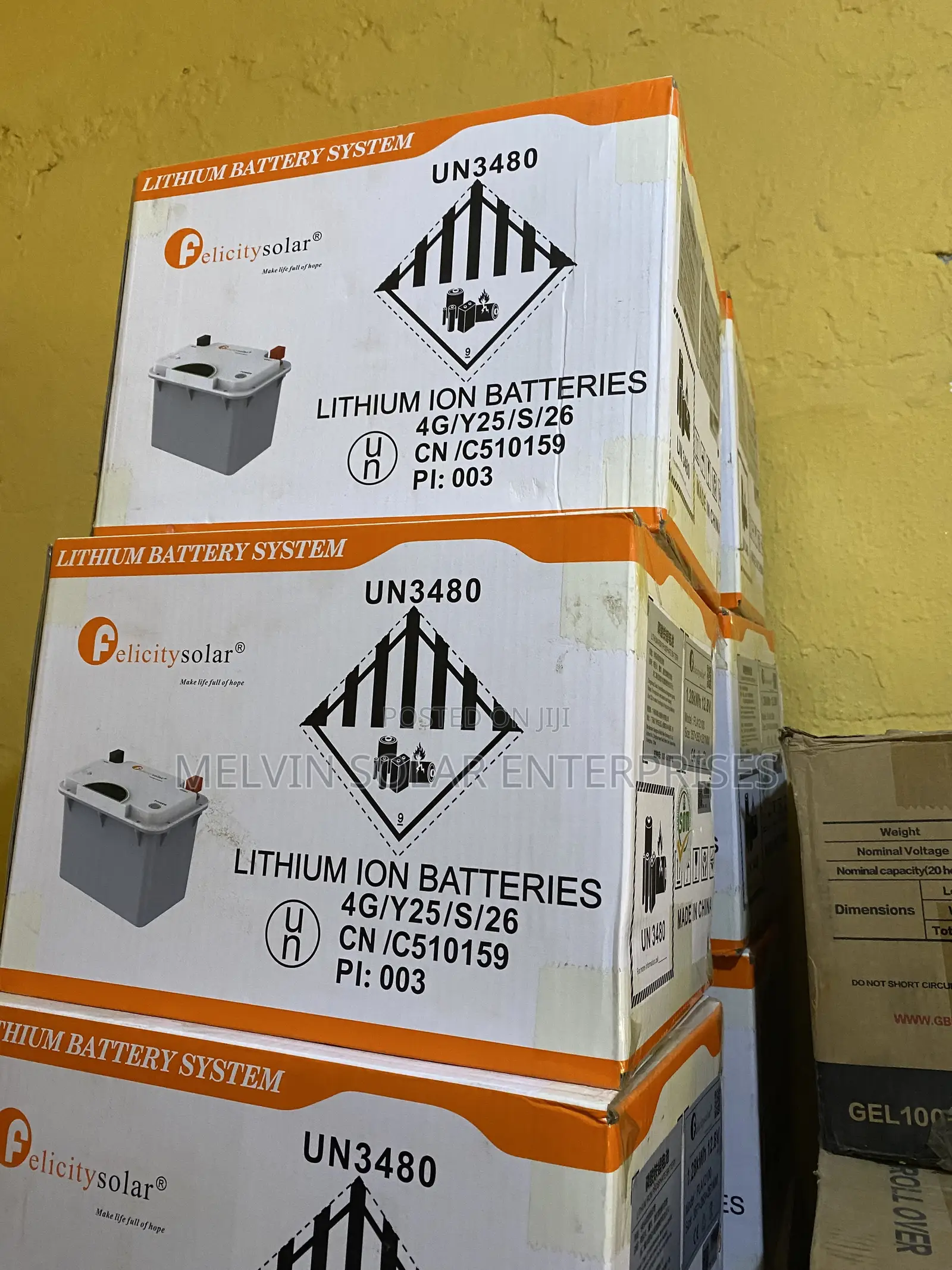 1.28kwh 12.8v Felicity Solar Lithium Ion Phosphate Batteries Available