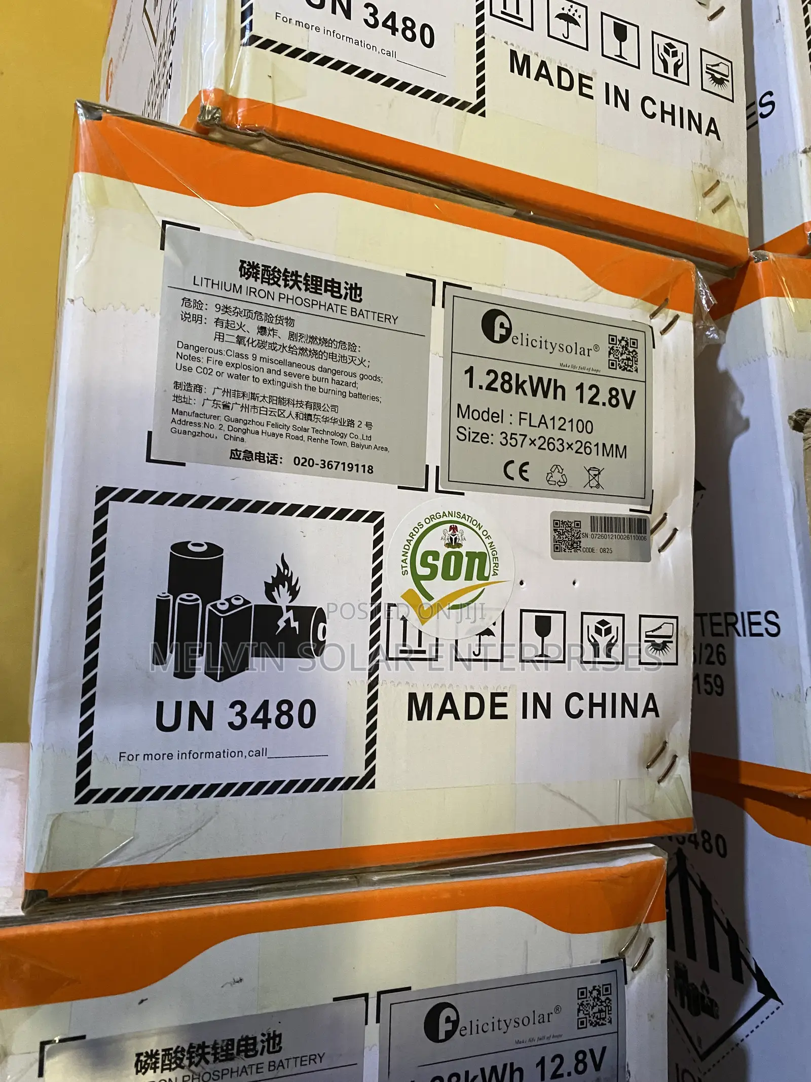 1.28kwh 12.8v Felicity Solar Lithium Ion Phosphate Batteries Available