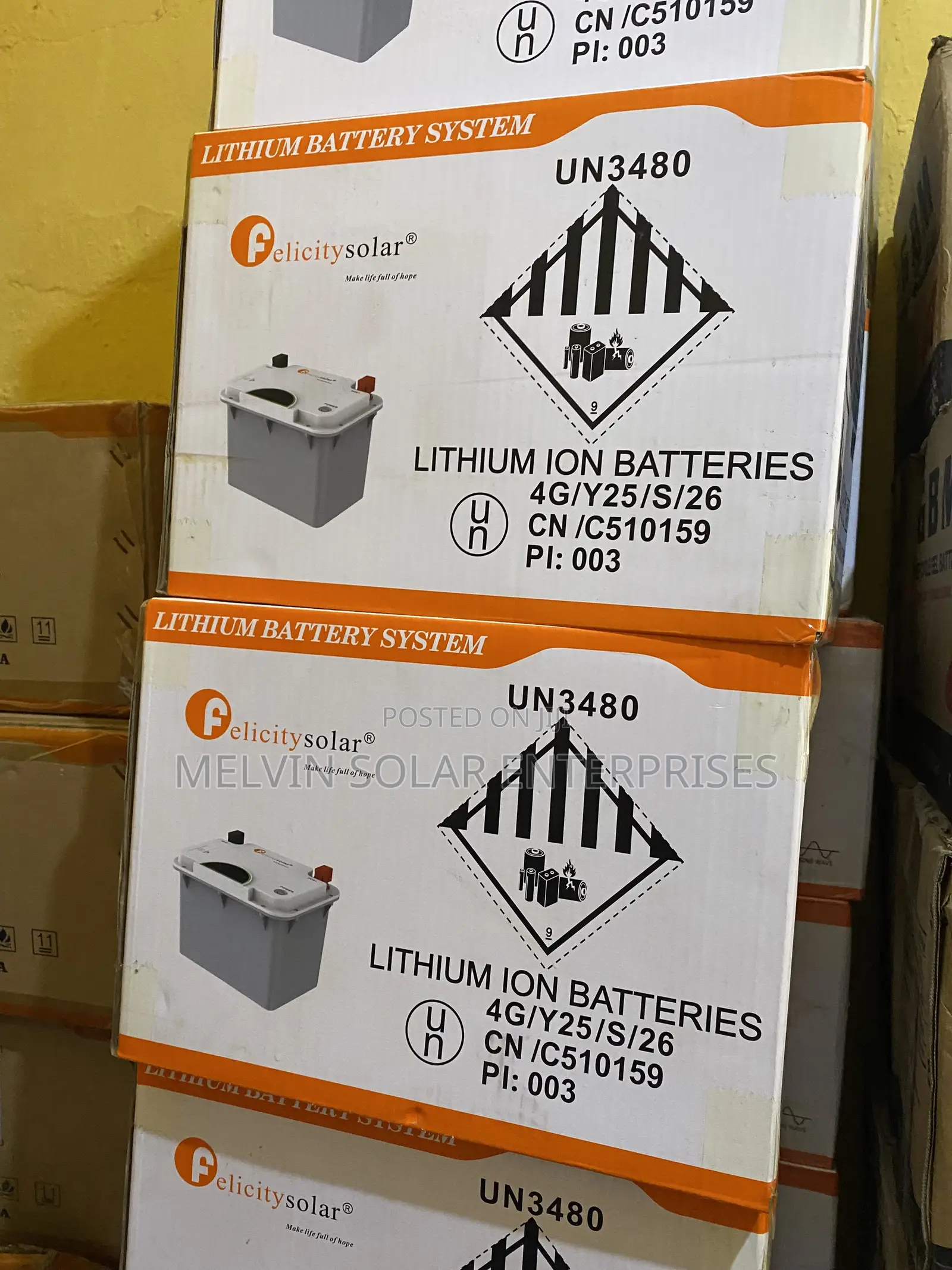 1.28kwh 12.8v Felicity Solar Lithium Ion Phosphate Batteries Available