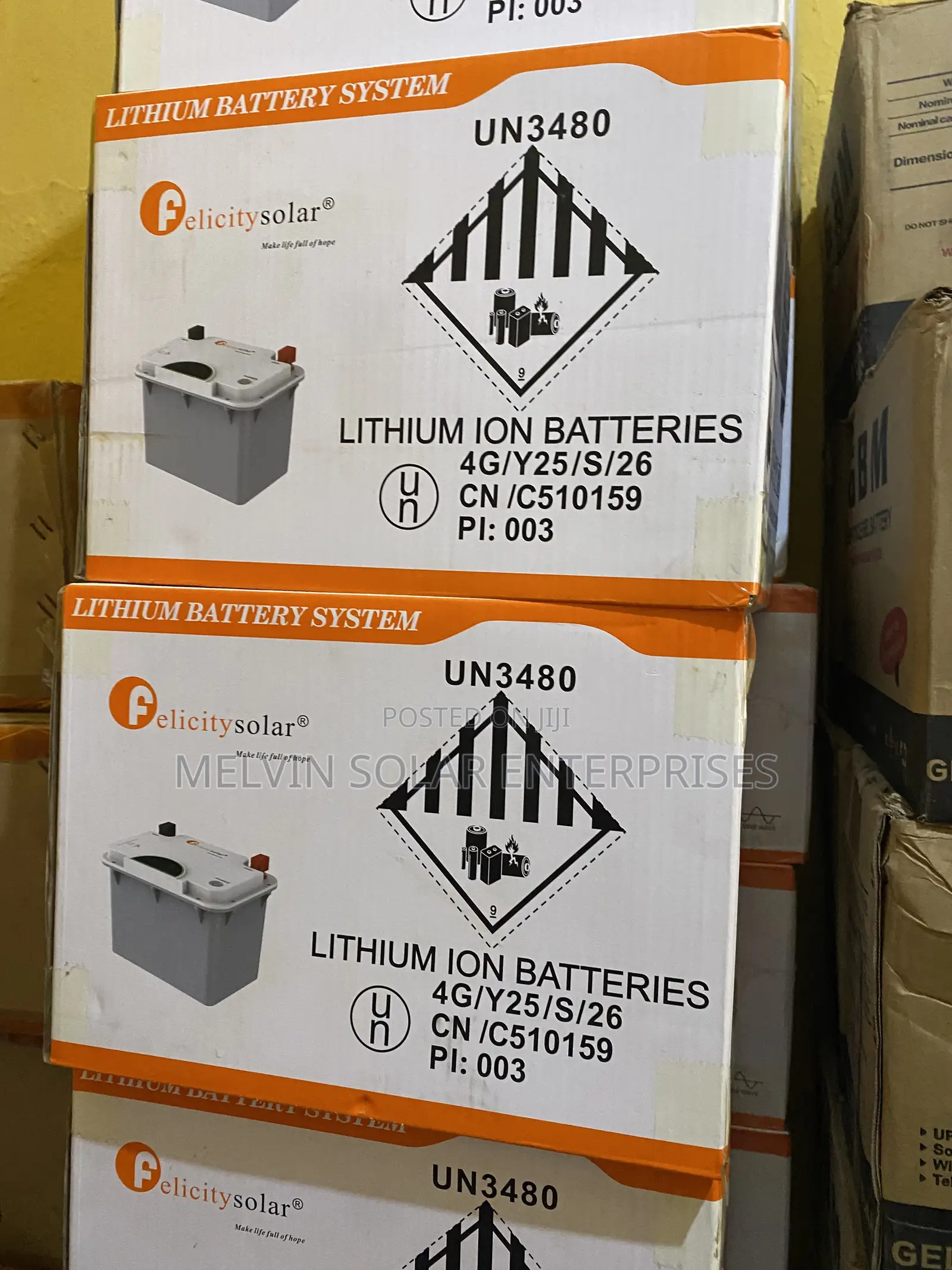 1.28kwh 12.8v Felicity Solar Lithium Ion Phosphate Batteries Available