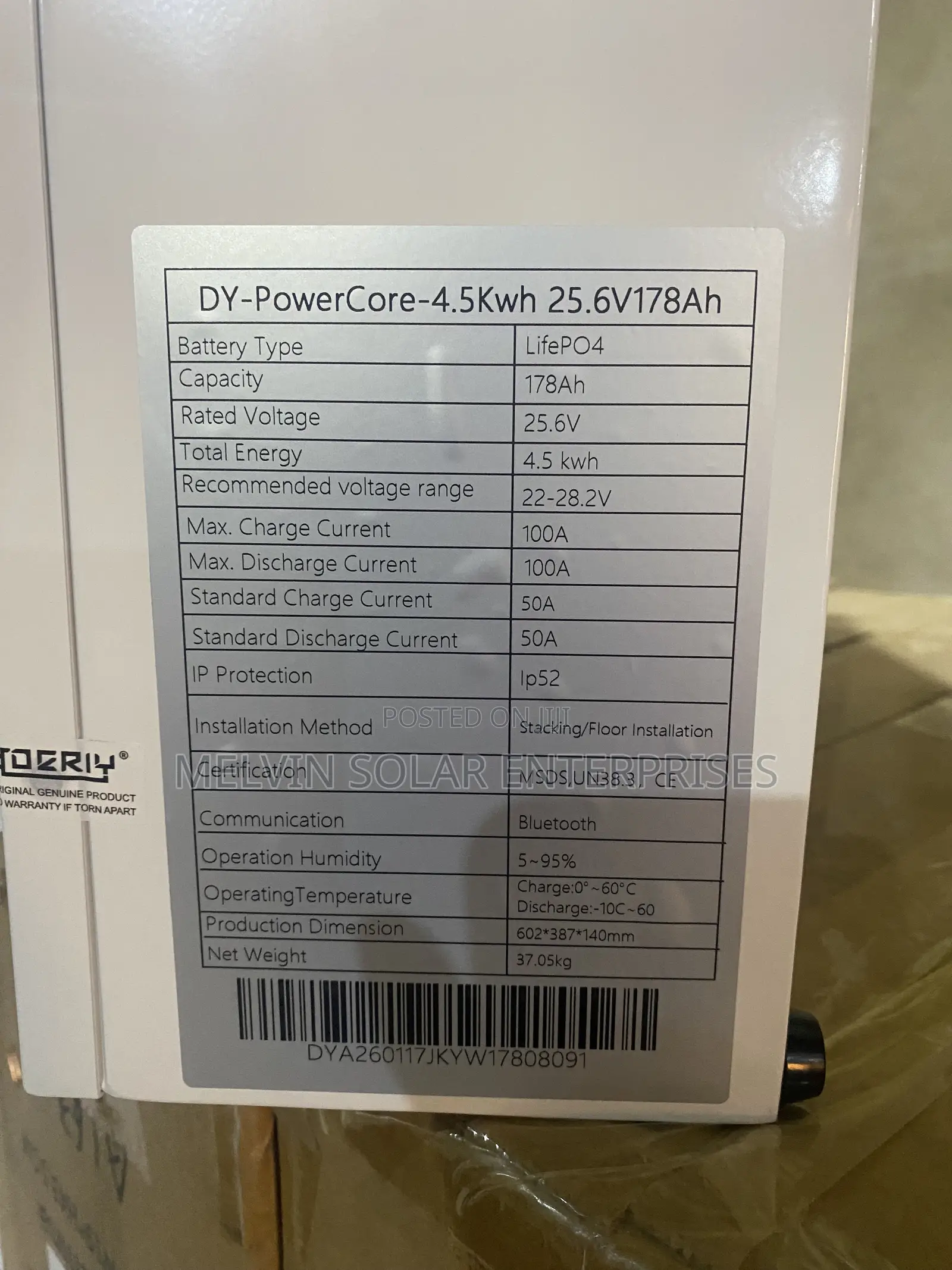 4.5kwh 24v Bliss Life Solar Lithium Ion Phosphate Batteries Available