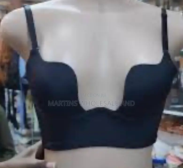 Black U-Plunge Bra Top