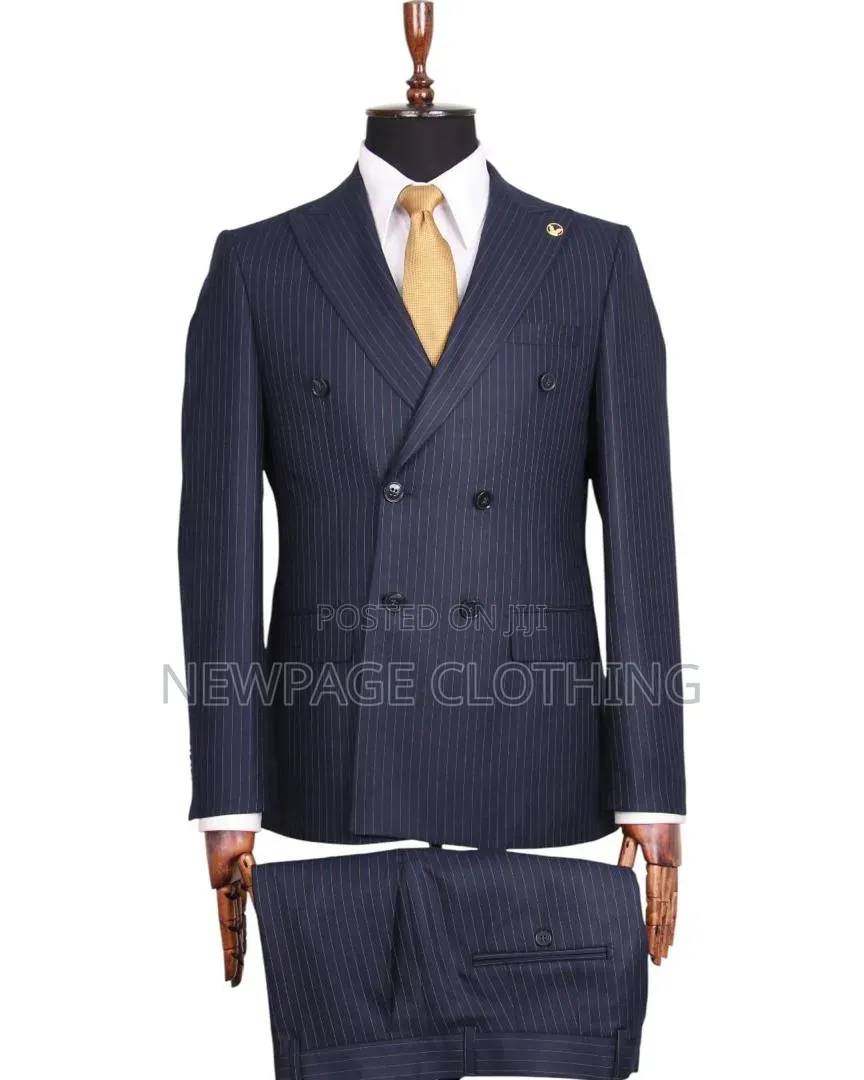 Best Turkish Double Breasted Suit + Complimentary Tie, Metal Cufflinks