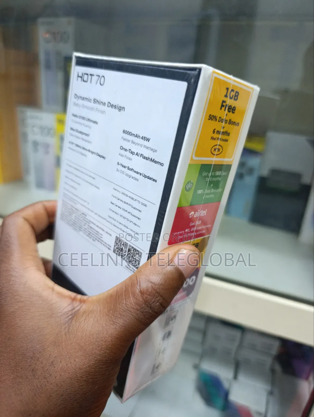 New Infinix Hot 70 256 GB Silver