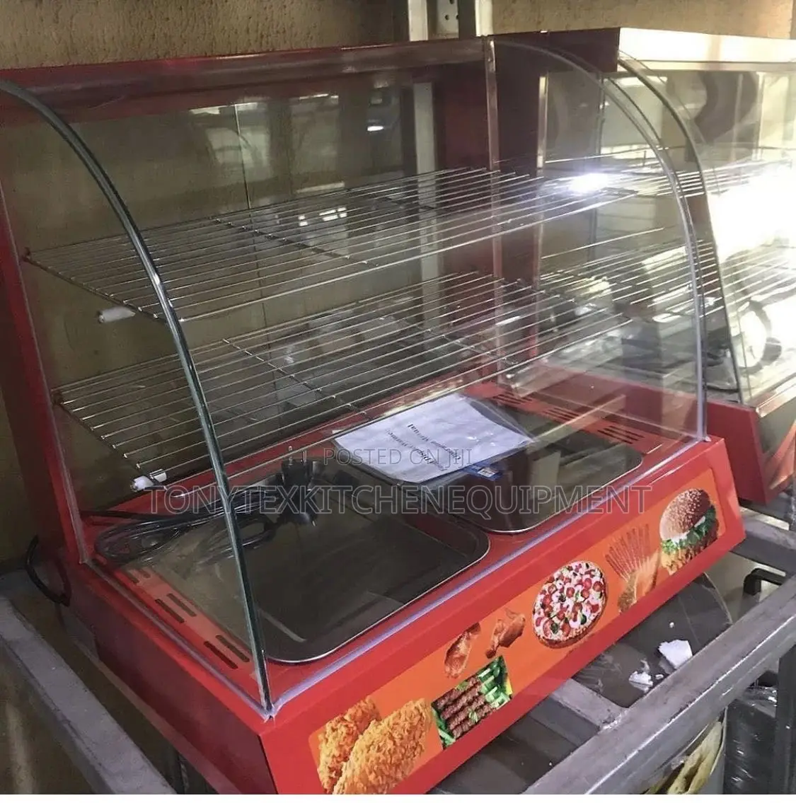 2-Plate Commercial Snacks Warmer Display Cabinet | Food Heater