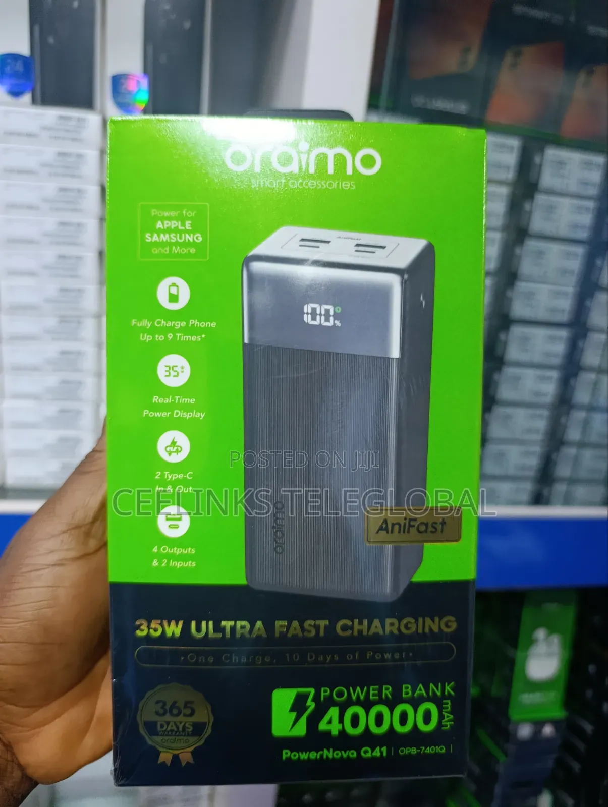 Oraimo 40000mah Superior Quality Ultra Fast Charging Power Ban