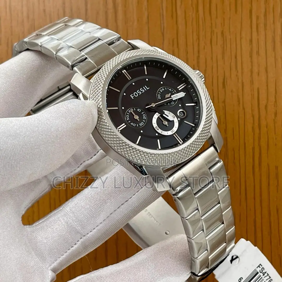 Fossil Quality Luxury Men Chain Strap Wristwatch