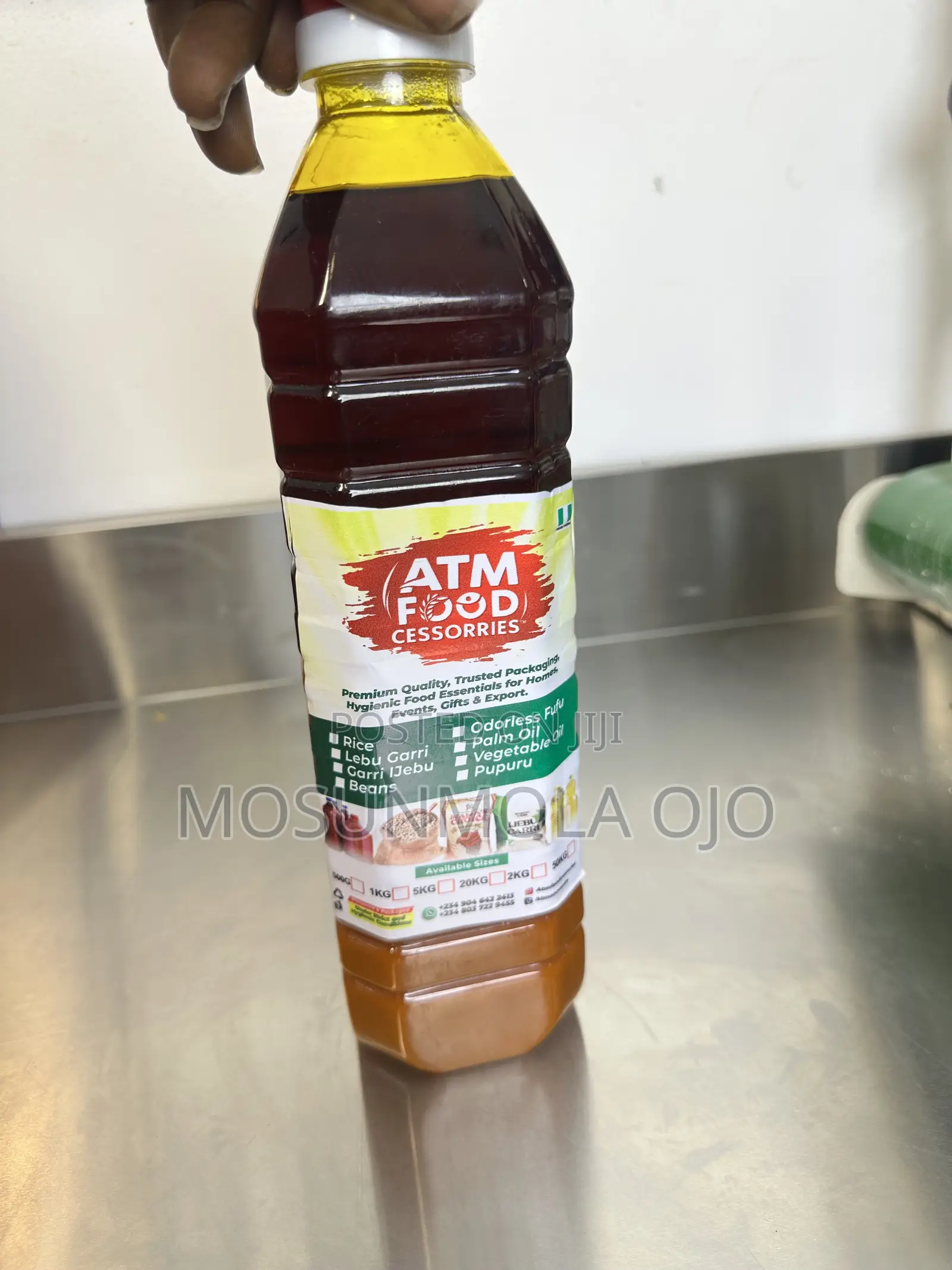 Pure Unadulterated Palm Oil - 1litres