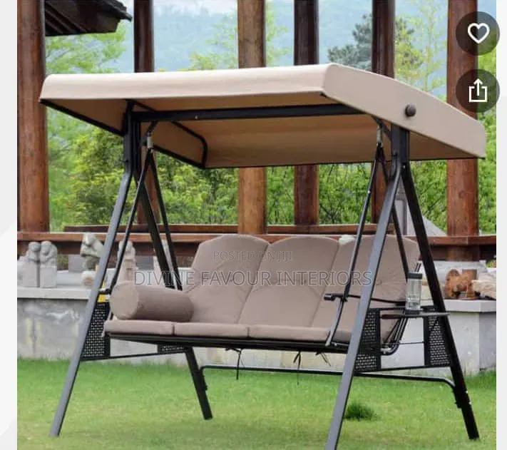 Luxury 3-Seater Outdoor Garden Swing Chair With Canopy – Durable Patio