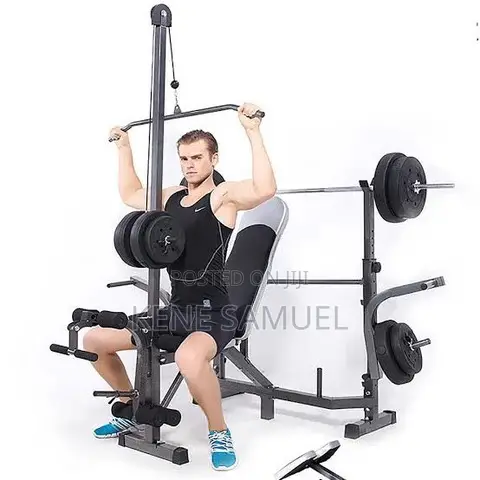 Bench Press With Lat Pull 50kg Barbell