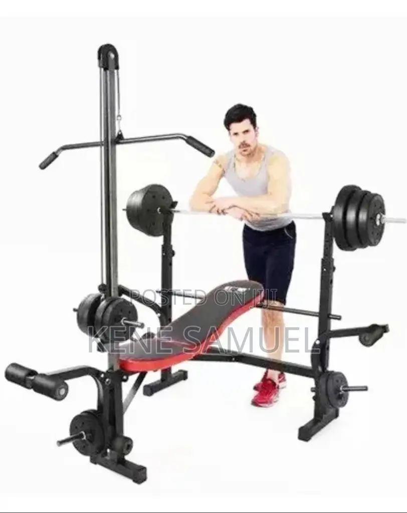 Bench Press With Lat Pull 50kg Barbell