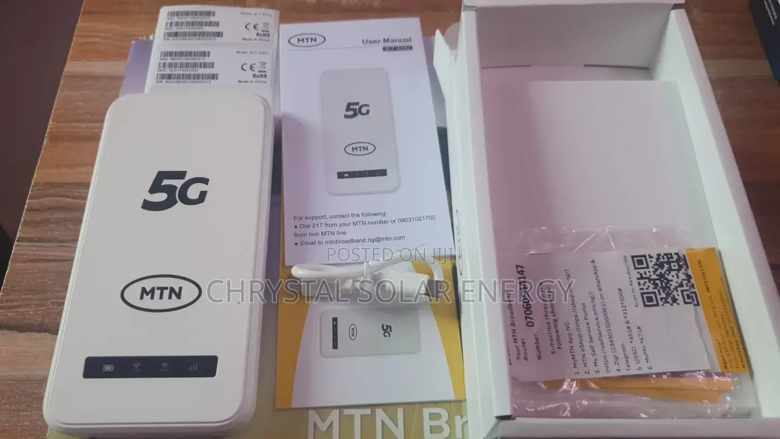 MTN 5g Mifi Portable Mini Wifi Device With 9000mah Battery Type-C