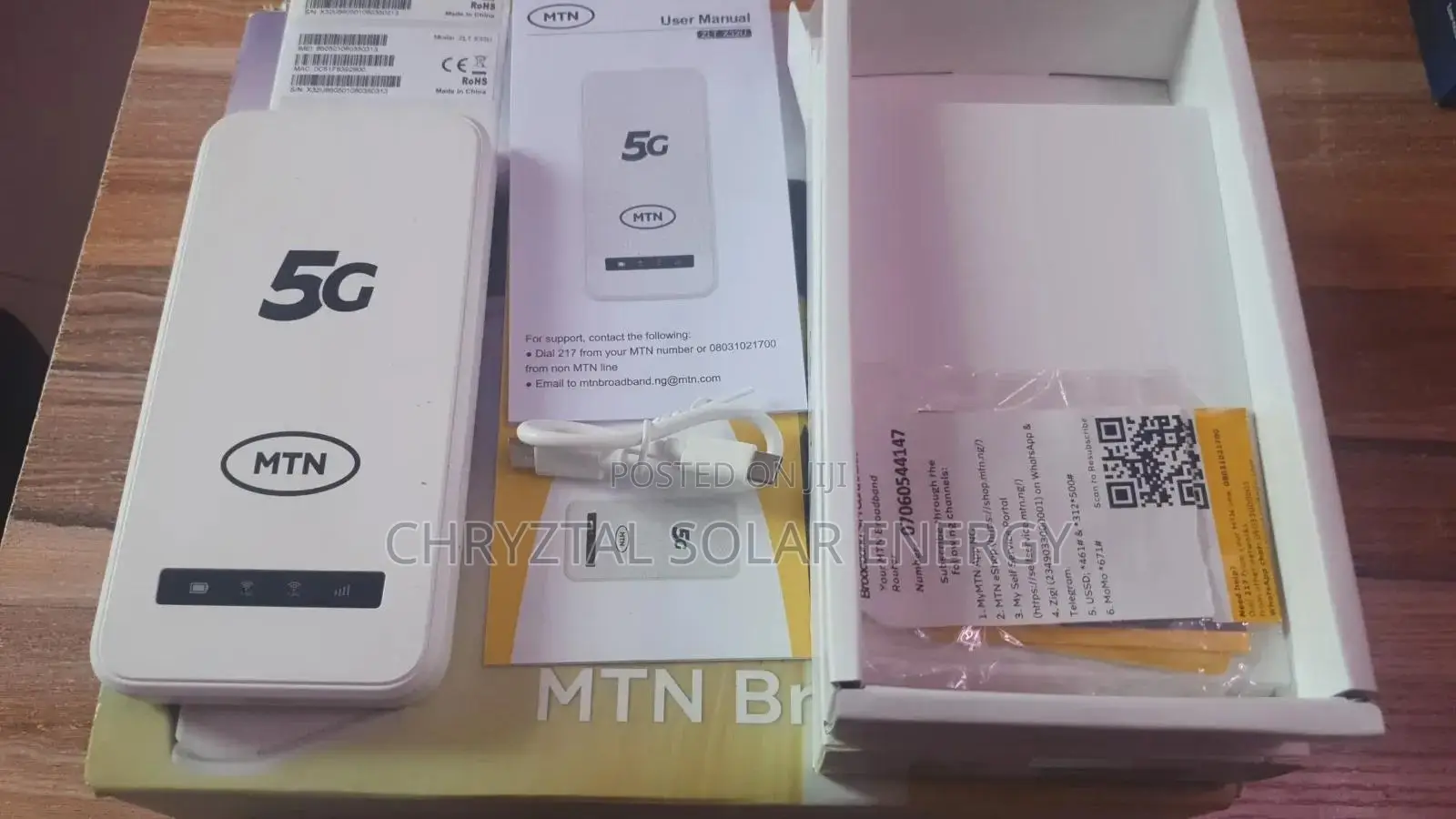 MTN 5g Mifi Portable Mini Wifi Device With 9000mah Battery Type-C