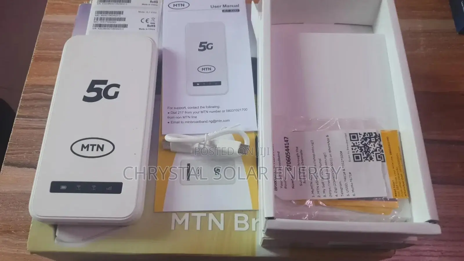MTN 5g Mifi Portable Mini Wifi Device With 9000mah Battery Type-C