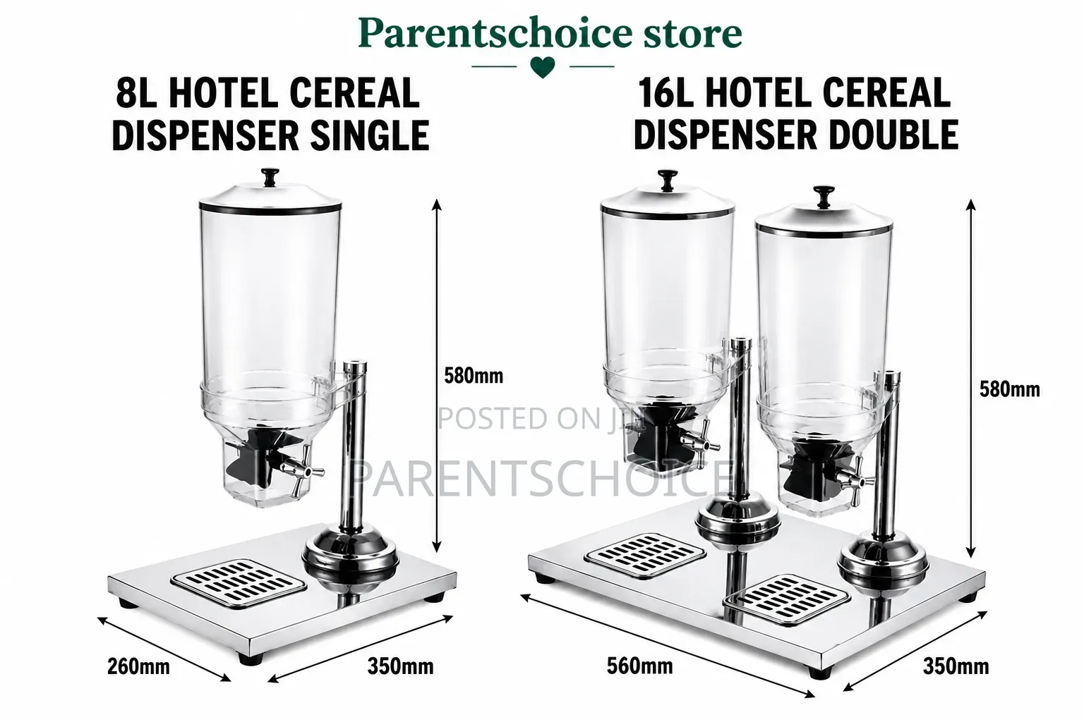 Cereal Dispenser- Single 8 Litre / Double 16 Litre