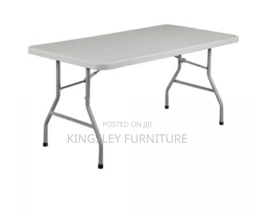 4 Feet Plastic Table With Metal Legs
