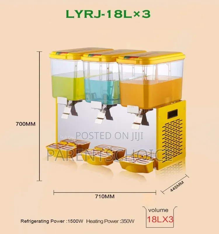 Commercial Cold And Hot Juice Dispenser - 3/2 Tanks