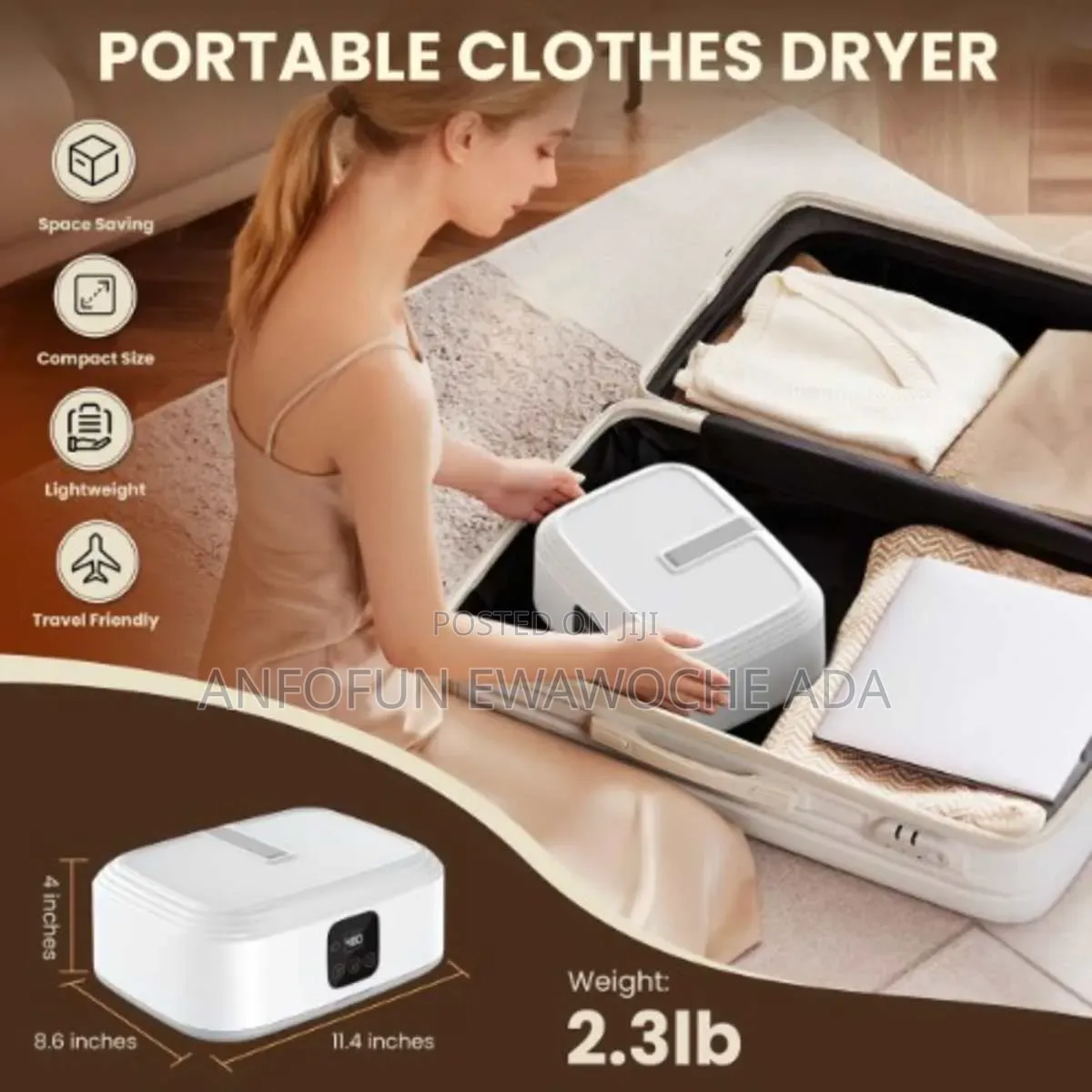 Portable Electric Cloth Dryer -Foldable Cloth Dryer 10kg