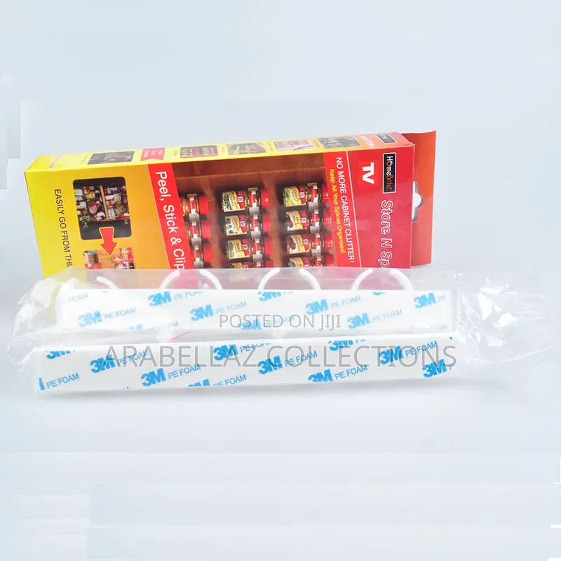 Kitchen Spice Rack Organizer Plastic 20 Spice Gripper Clip Strips